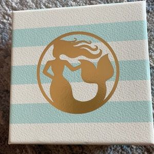 Spartina NBW gold plated hoop earrings.